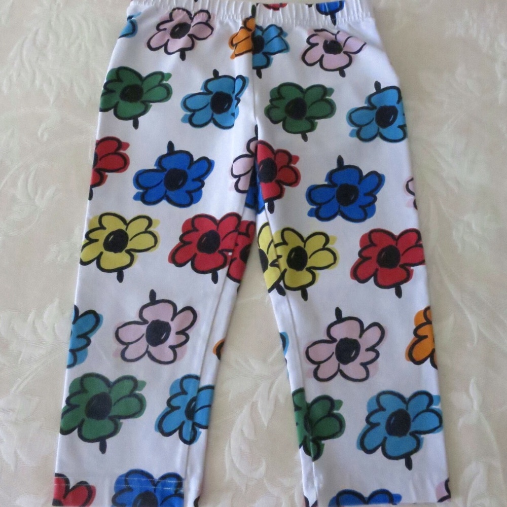 Hanna Andersson Floral Design Capris Size 6-7
